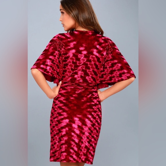 Lulu’s Mesmerize on the Prize Burgundy Velvet Wrap Dress - Picture 3 of 10